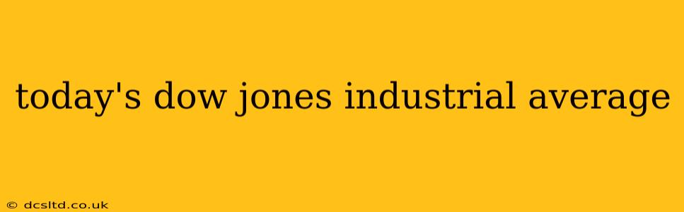 today's dow jones industrial average