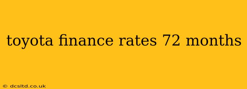 toyota finance rates 72 months