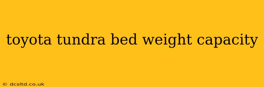 toyota tundra bed weight capacity