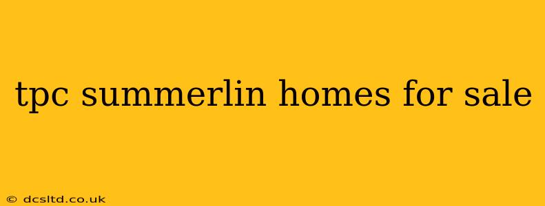 tpc summerlin homes for sale