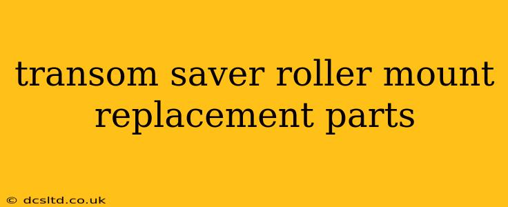 transom saver roller mount replacement parts