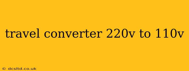 travel converter 220v to 110v