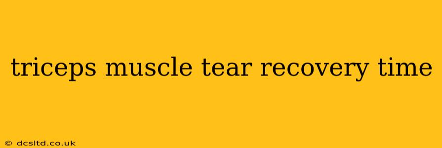 triceps muscle tear recovery time