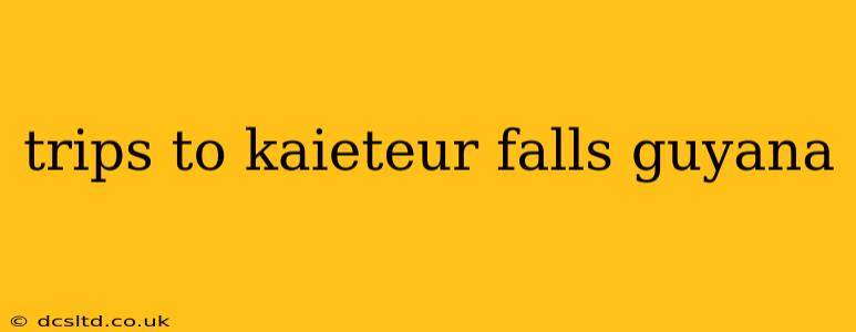 trips to kaieteur falls guyana