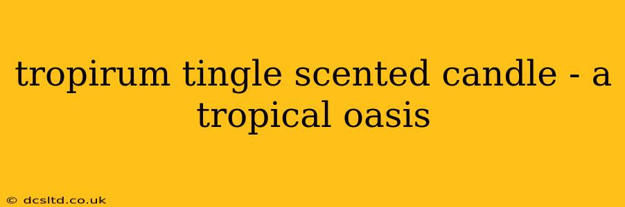 tropirum tingle scented candle - a tropical oasis