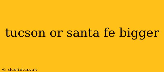 tucson or santa fe bigger