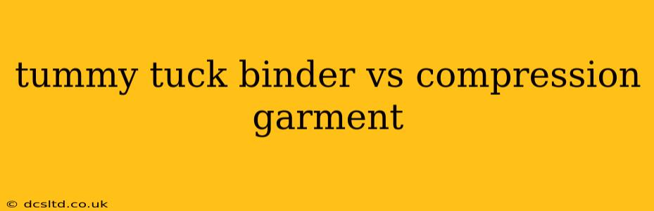 tummy tuck binder vs compression garment