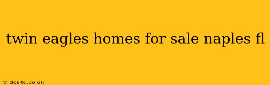 twin eagles homes for sale naples fl