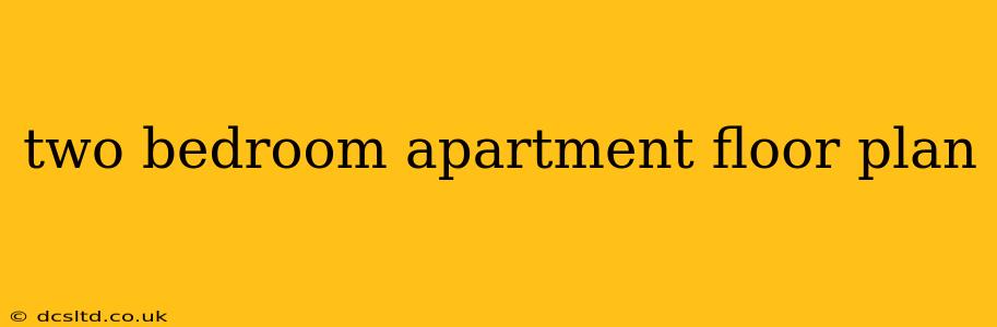 two bedroom apartment floor plan