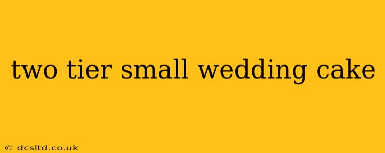 two tier small wedding cake