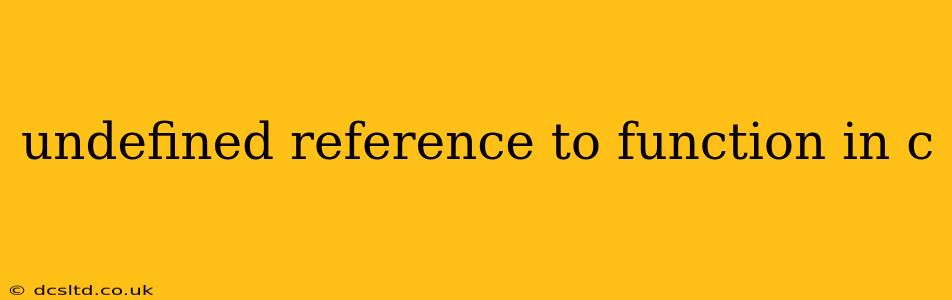 undefined reference to function in c