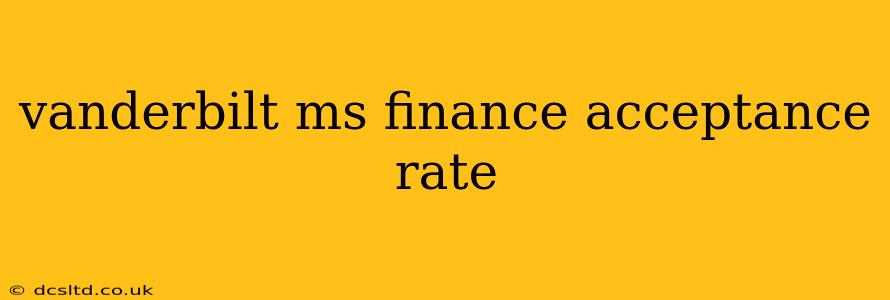 vanderbilt ms finance acceptance rate