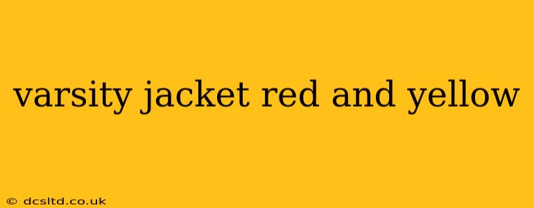 varsity jacket red and yellow