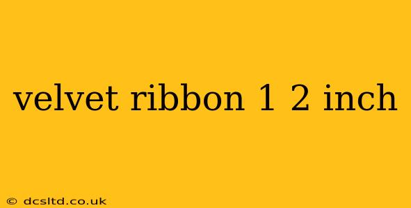 velvet ribbon 1 2 inch