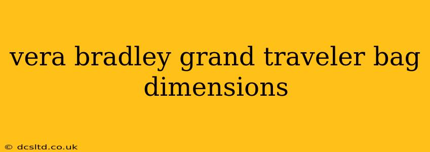 vera bradley grand traveler bag dimensions