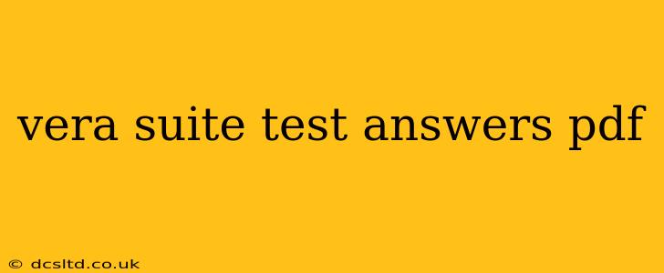 vera suite test answers pdf