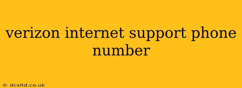 verizon internet support phone number