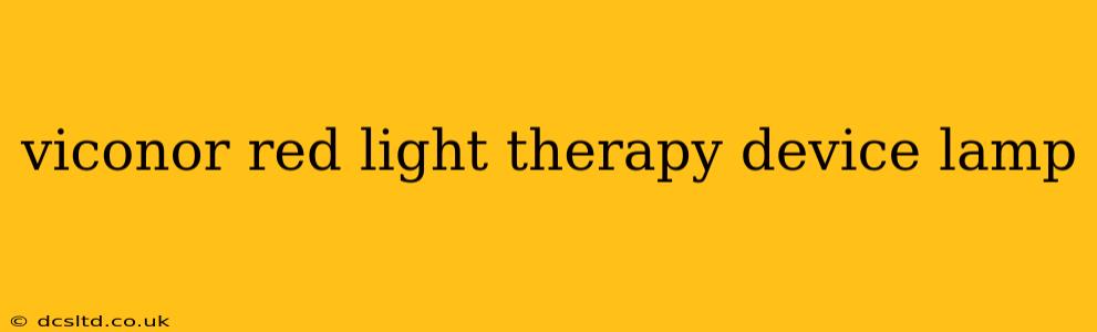 viconor red light therapy device lamp