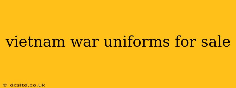 vietnam war uniforms for sale