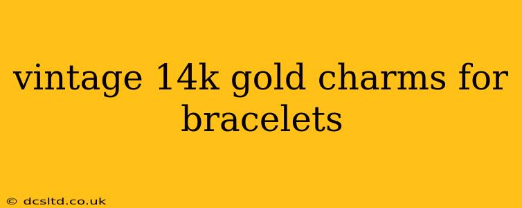 vintage 14k gold charms for bracelets