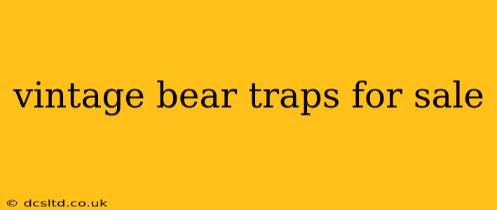 vintage bear traps for sale
