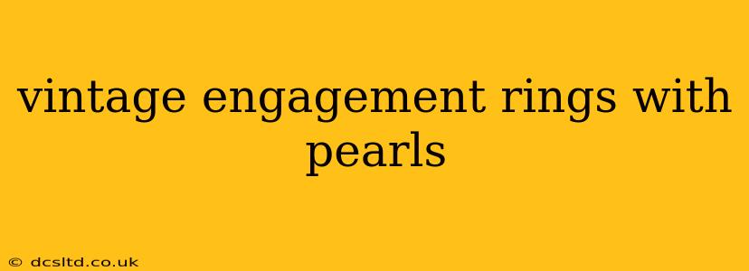 vintage engagement rings with pearls