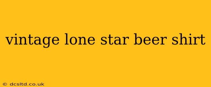 vintage lone star beer shirt