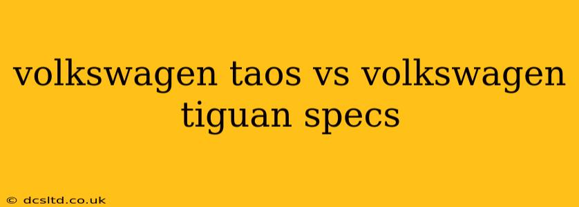 volkswagen taos vs volkswagen tiguan specs