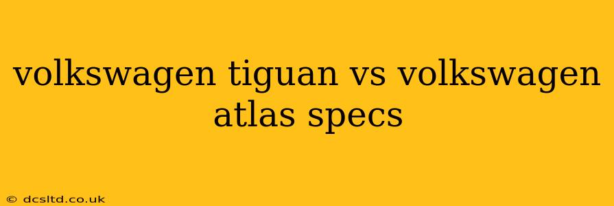 volkswagen tiguan vs volkswagen atlas specs