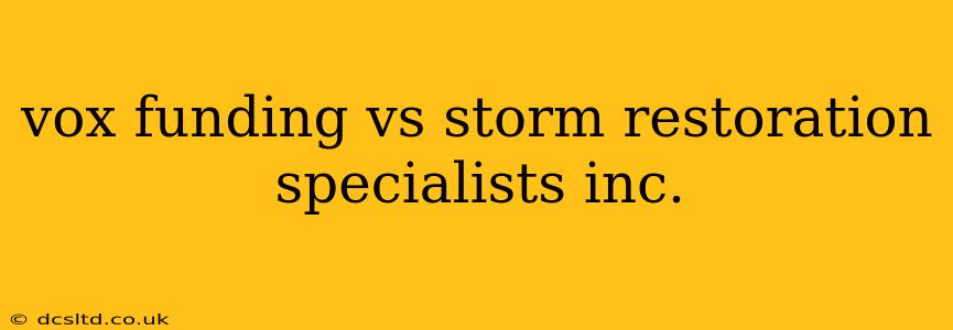 vox funding vs storm restoration specialists inc.