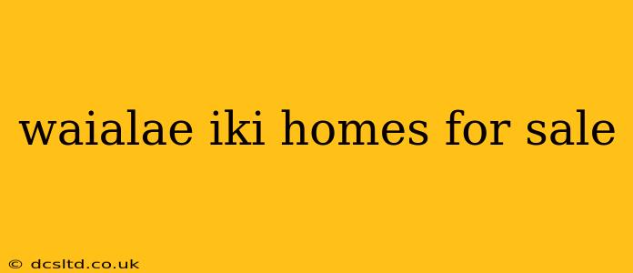 waialae iki homes for sale