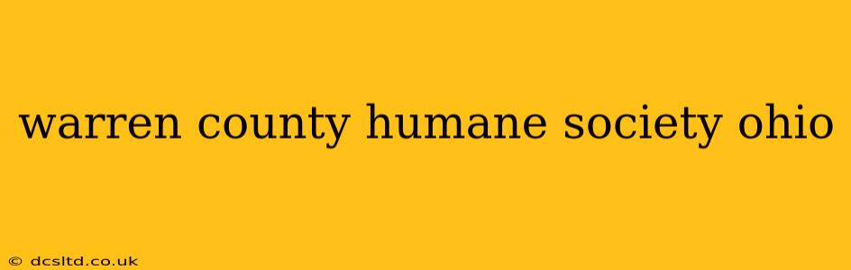 warren county humane society ohio