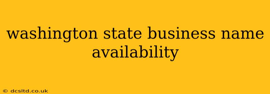 washington state business name availability
