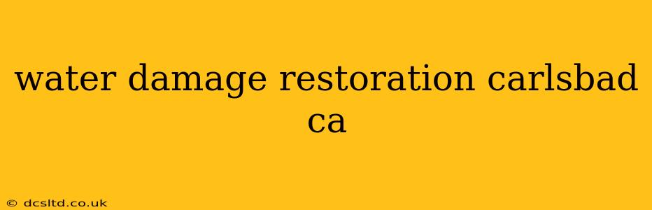 water damage restoration carlsbad ca