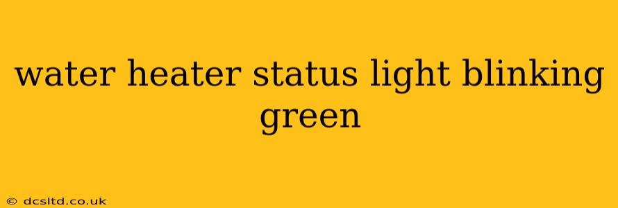 water heater status light blinking green