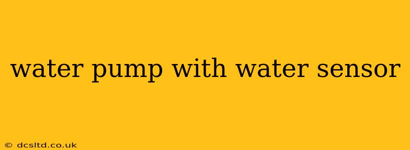water pump with water sensor