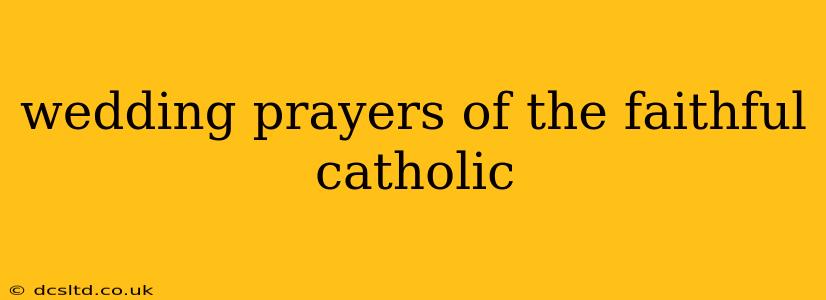 wedding prayers of the faithful catholic