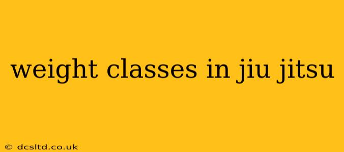 weight classes in jiu jitsu
