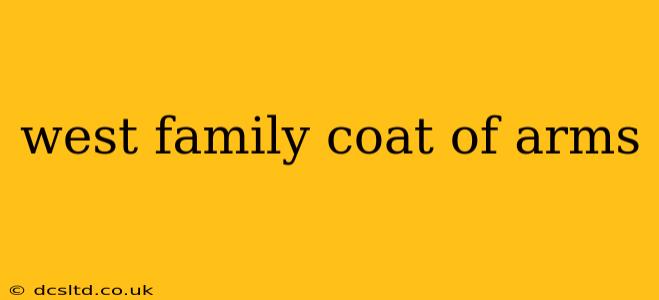 west family coat of arms
