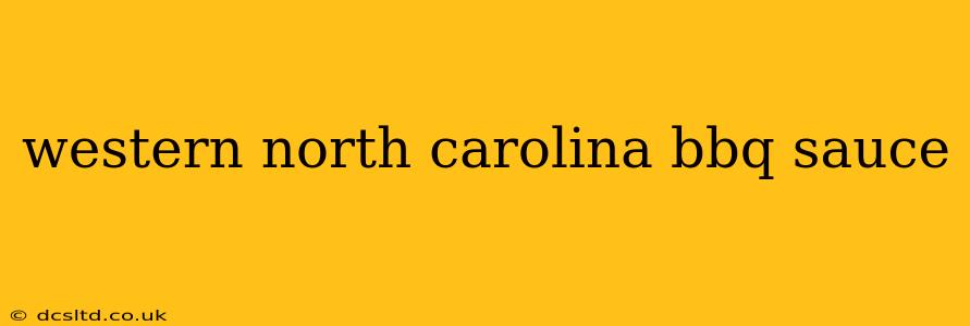 western north carolina bbq sauce