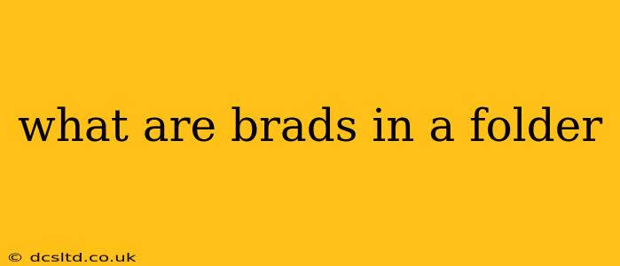 what are brads in a folder