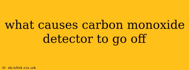 what causes carbon monoxide detector to go off