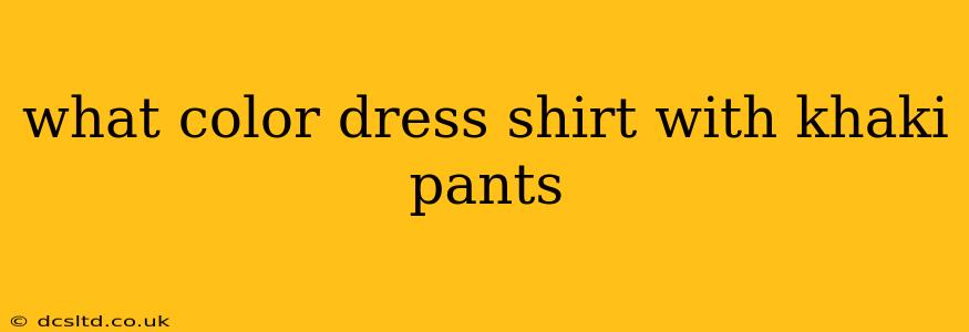 what color dress shirt with khaki pants