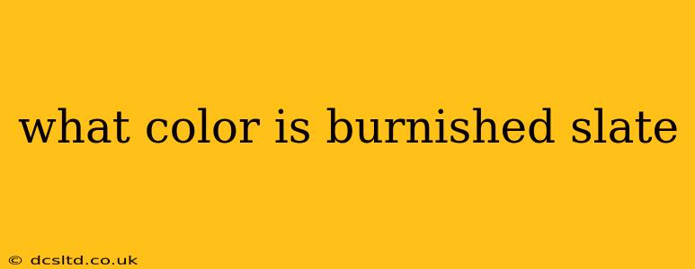 what color is burnished slate