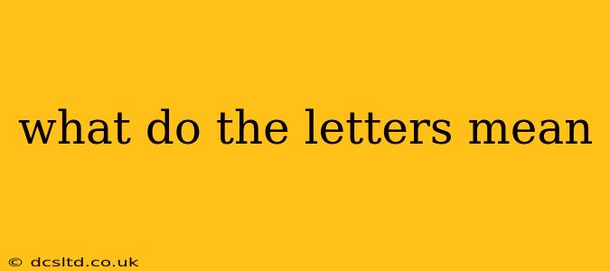 what do the letters mean