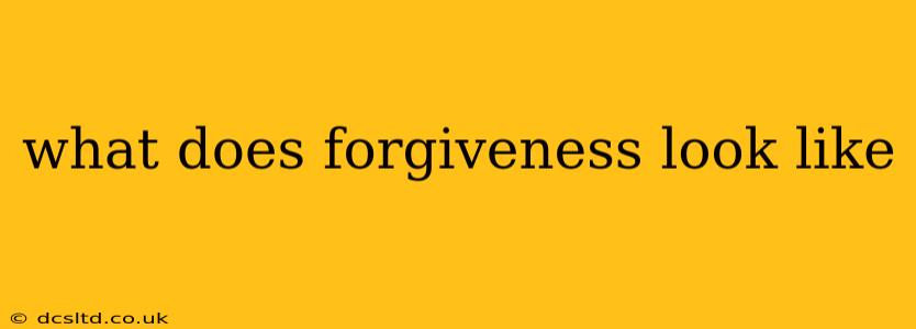 what does forgiveness look like