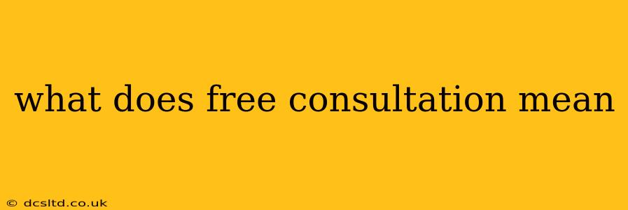 what does free consultation mean