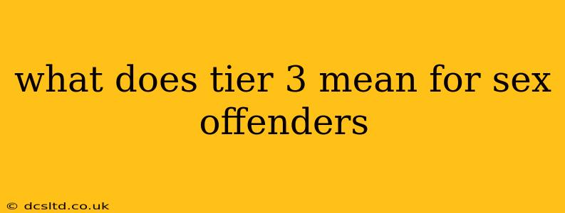 what does tier 3 mean for sex offenders