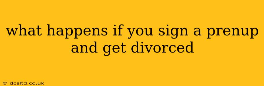 what happens if you sign a prenup and get divorced