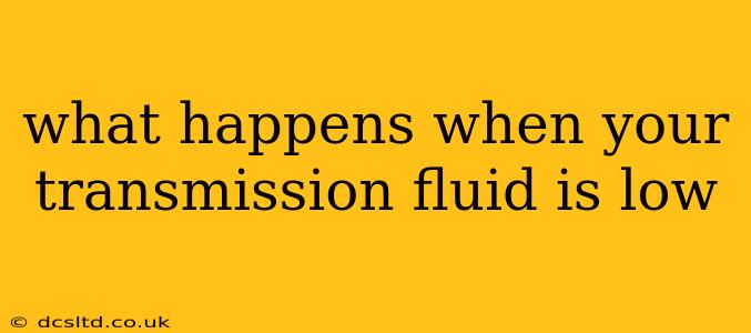 what happens when your transmission fluid is low